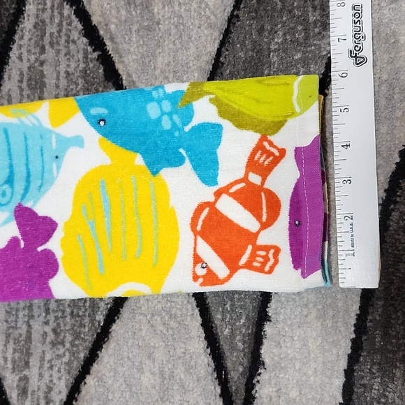 HOME STUDIO TROPICAL FISH THICK COTTON BATH/KITCHEN TOWELS SET-OF-2 PRICE FIRM - Picture 11 of 11